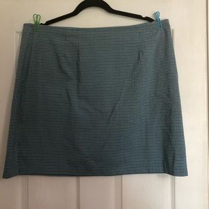 Blue paid skirt